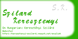 szilard keresztenyi business card